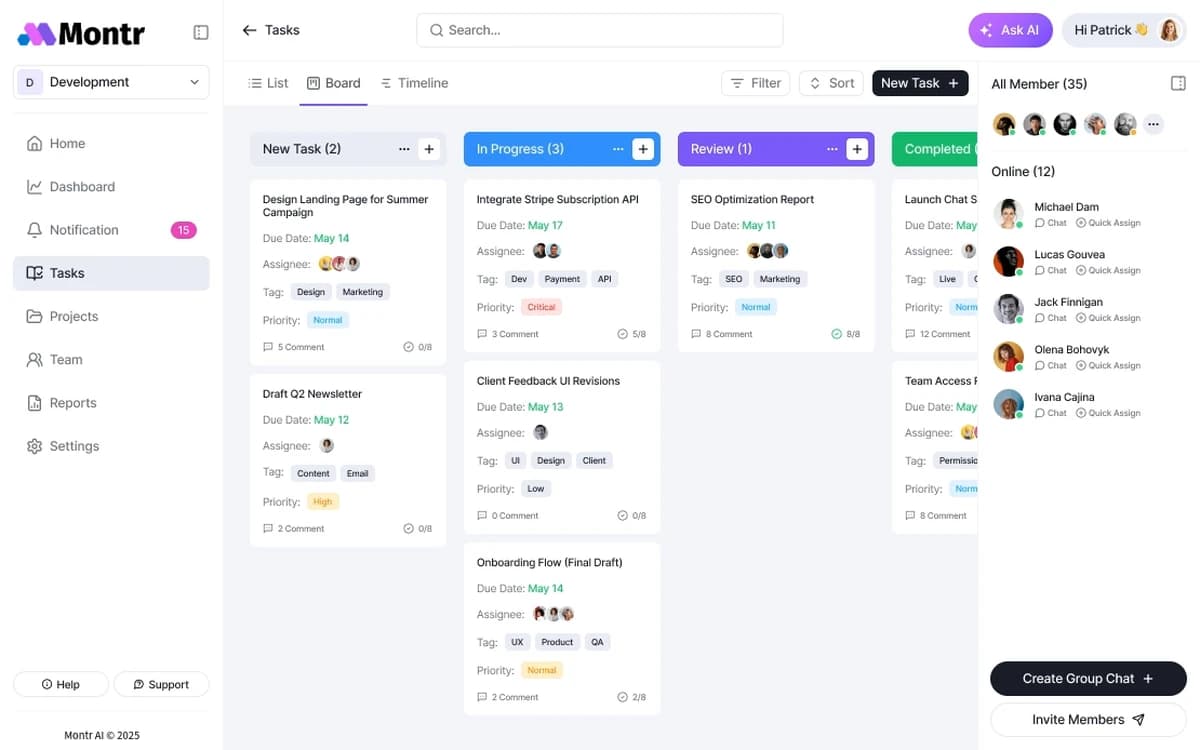 Autonomous AI agent command center